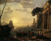 Claude Lorrain Morning in the Harbor oil on canvas